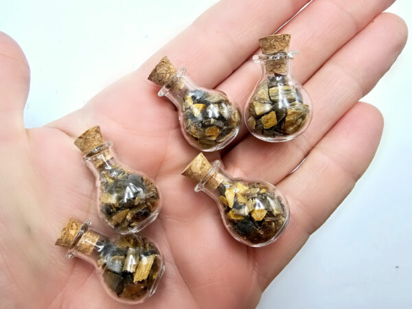 Mini Bottle Of Tigers Eye Chips