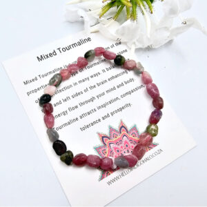 Tourmaline Mixed Gemstone Nugget Bangle
