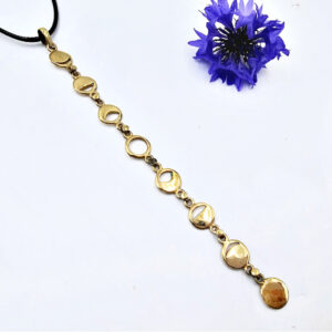 Moon Phase Hanging Necklace (Brass)