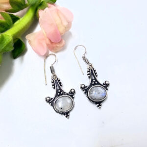 Moonstone Earrings Detailed Drop