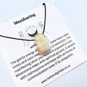 Moonstone Tumbled Stone Necklace (Manifesting)