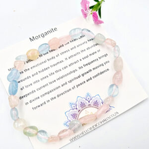 *Morganite Gemstone Nugget Bangle