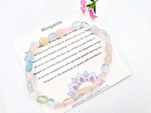 *Morganite Gemstone Nugget Bangle