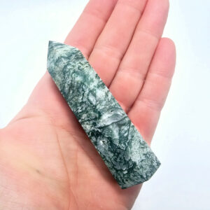 moss agate crystal point