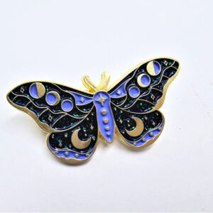 Moth Purple Pin Badge