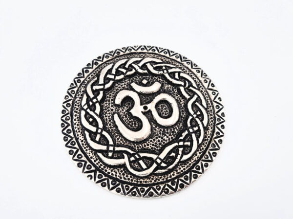 Om Round Incense Holder Metal