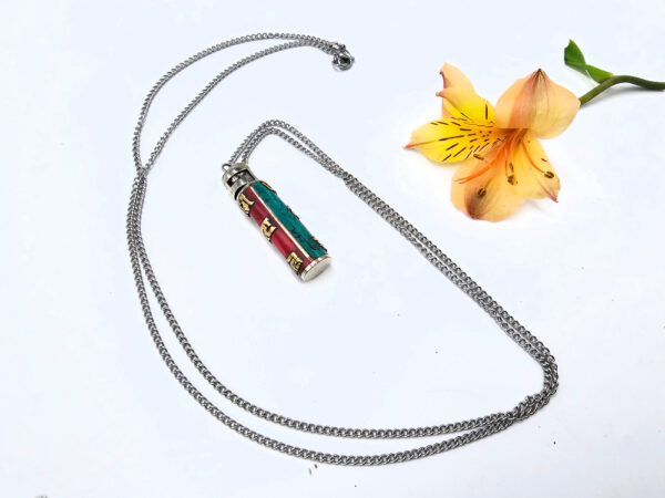 Locket Necklace Om Mani Padme Hum (Colour) - Image 3