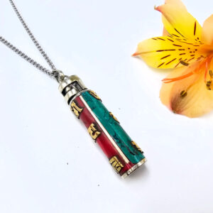 Locket Necklace Om Mani Padme Hum (Colour)