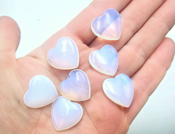 Opalite heart crystals