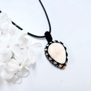 Orange Calcite Braided Necklace