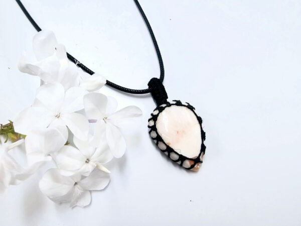 Orange Calcite Braided Necklace