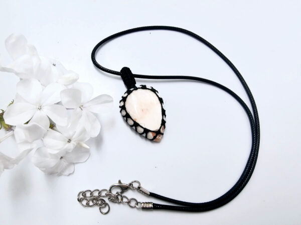 Orange Calcite Braided Necklace - Image 2