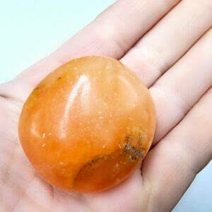 Orange Twist Calcite Palm Stone