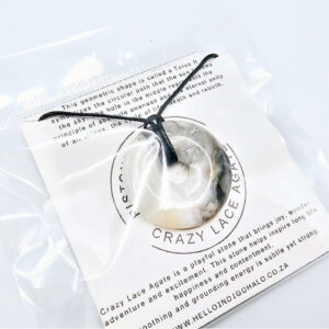 Crazy Lace Agate Pi Stone 35mm