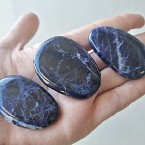 Flat Sodalite Palm Stone