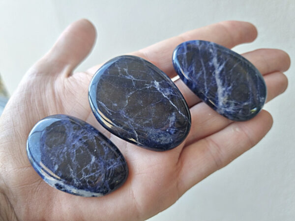 Flat Sodalite Palm Stone