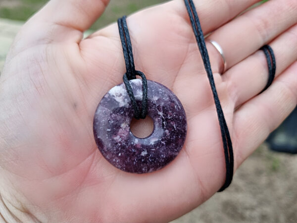 *Lepidolite Pi Stone 35mm - Image 2