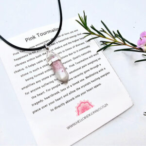 Pink Tourmaline Point Necklace Mini (925 Silver)