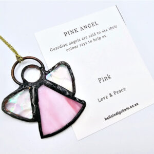 Guardian Angel Stained Glass - Pink