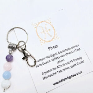 Pisces Gemstone Key Ring