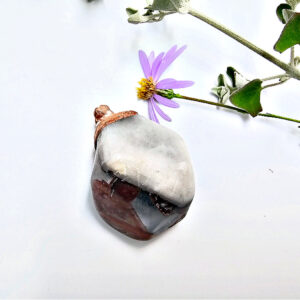 Polished Hematoid Phantom Copper Pendant