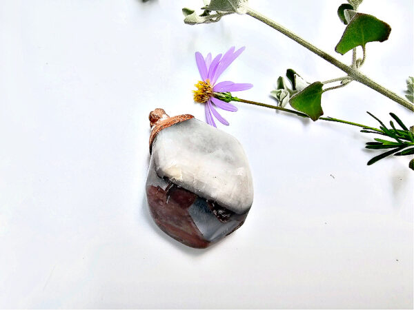 Polished Hematoid Phantom Copper Pendant