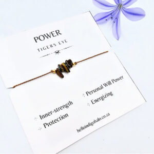 Tigers Eye Stone Chip Bangle (Power)
