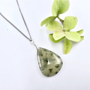 Prehnite Tear Necklace