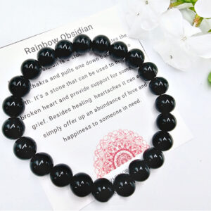 Rainbow Obsidian Bangle (8mm)