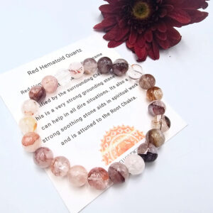 Red Hematoid Quartz Bangle (8mm)
