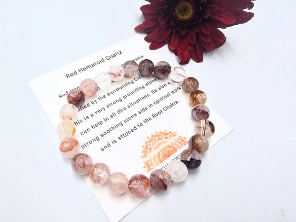 Red Hematoid Quartz Bangle (8mm)