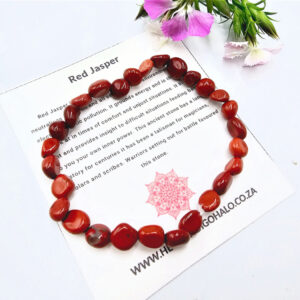 Red Jasper Gemstone Nugget Bangle