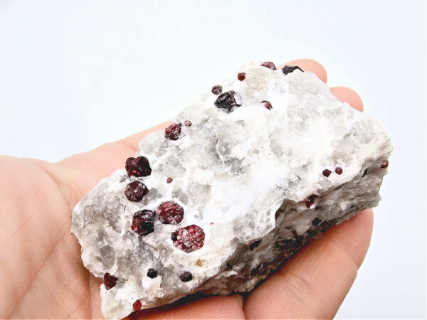 Red Pyrope Garnet in Feldspar Matrix G (168g) - Image 2