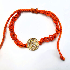 Root Chakra Macrame Bracelet - Red/Orange
