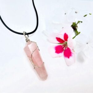 Rose Quartz Point Necklace (Unconditional Love)