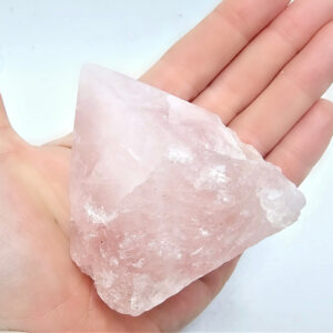 Rose quartz crystal point