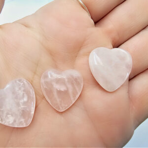 Rose Quartz Flat Heart (2cm)