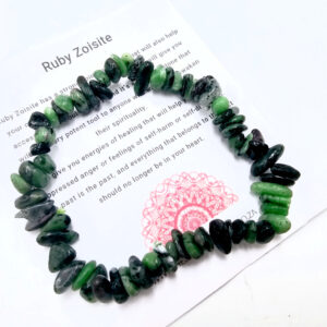 Ruby Zoisite Chips Bangle