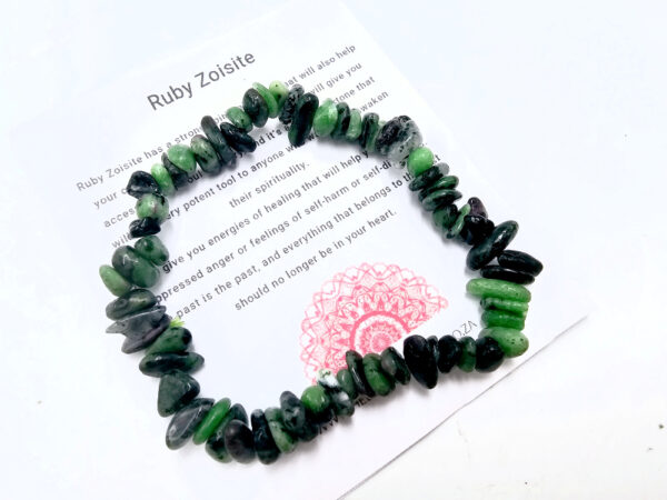 Ruby Zoisite Chips Bangle