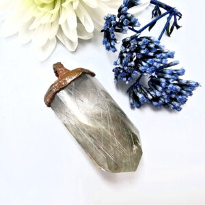 Hello Indigo Halo Online Store Rutilated Quartz Copper Pendant