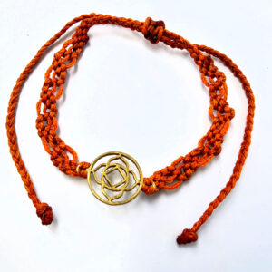 Sacral Chakra Macrame Bracelet - Orange