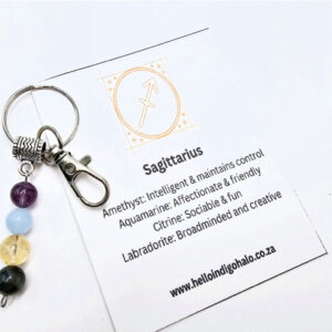 Sagittarius Gemstone Key Ring