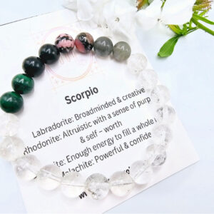 Scorpio Zodiac Gemstone Bangle (24 Oct - 21 Nov)