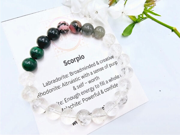Scorpio Zodiac Gemstone Bangle (24 Oct - 21 Nov)