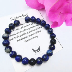 September Birthstone Bangle Lapis Lazuli (8mm)