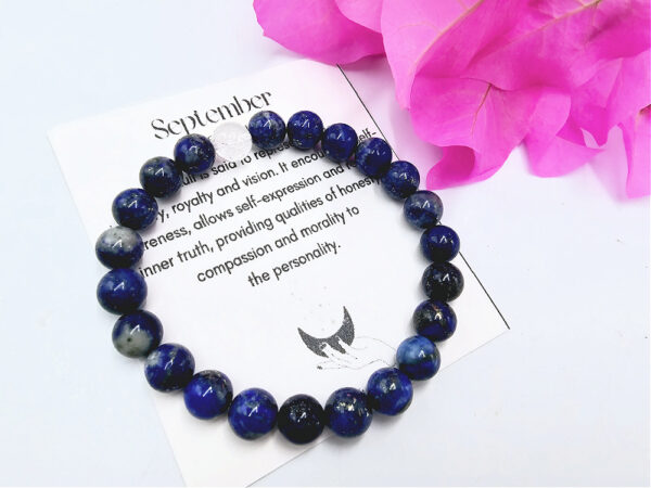 September Birthstone Bangle Lapis Lazuli (8mm)