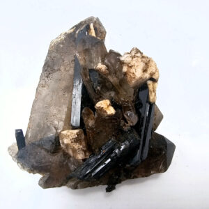 Smoky Quartz Cluster E (44g) Aegirine