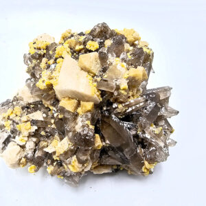 Smoky Quartz Cluster H (196g) Feldspar