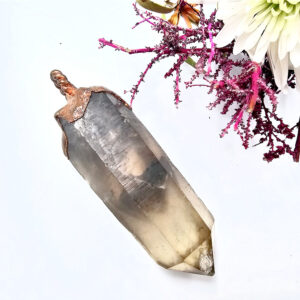 Smoky Quartz Rough Copper Pendant