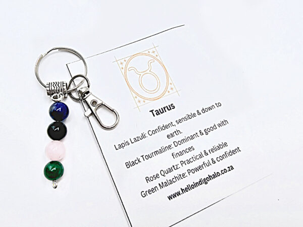 Taurus Gemstone Key Ring
